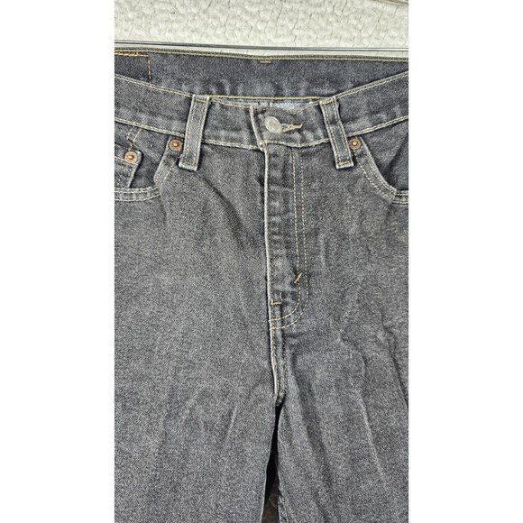 Levi 515 Women's 8 MIS M Black Boot Cut Lower Rise (30x31) Denim Jeans Vintage - Picture 3 of 5